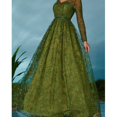 Robe maxi en velours