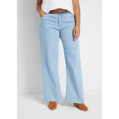Jean large taille mi-haute, stretch